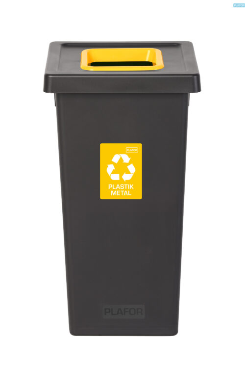 Kôš FIT BIN, čierny, 75L, žltý